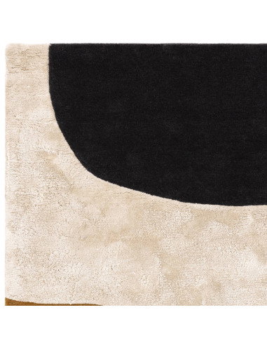 Elevate your space with the Matrix 104 Signature Ochre, a modern designer rug featuring abstract geometric patterns in warm och