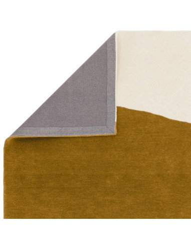 Elevate your space with the Matrix 104 Signature Ochre, a modern designer rug featuring abstract geometric patterns in warm och