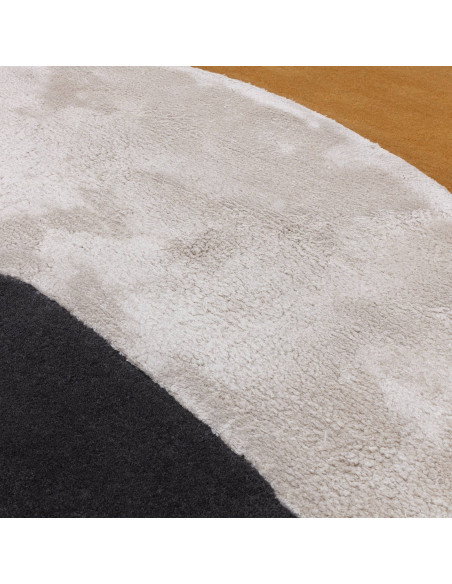 Elevate your space with the Matrix 104 Signature Ochre, a modern designer rug featuring abstract geometric patterns in warm och