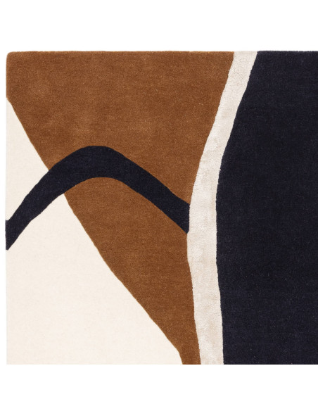 Elevate your space with the Matrix 105 Signature Rust, a modern designer rug featuring a bold geometric abstract design in rich