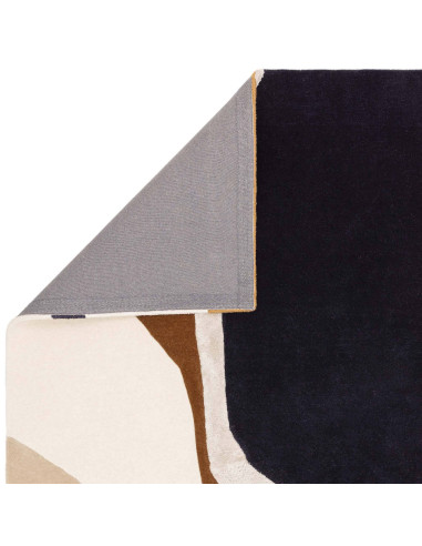 Elevate your space with the Matrix 105 Signature Rust, a modern designer rug featuring a bold geometric abstract design in rich