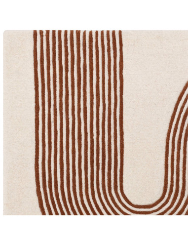 Tappeto Matrix 85 Arches Amber in lana naturale, design moderno e geometrico, perfetto per ambienti contemporanei soggiorno ele