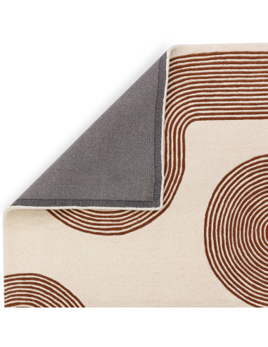 Tappeto Matrix 85 Arches Amber in lana naturale, design moderno e geometrico, perfetto per ambienti contemporanei soggiorno ele