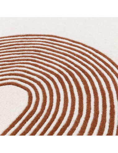 Tappeto Matrix 85 Arches Amber in lana naturale, design moderno e geometrico, perfetto per ambienti contemporanei soggiorno ele