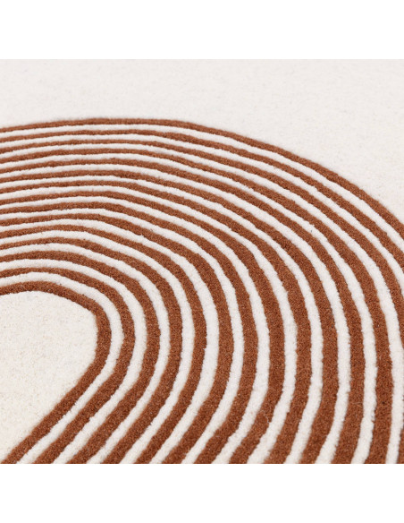 Tappeto Matrix 85 Arches Amber in lana naturale, design moderno e geometrico, perfetto per ambienti contemporanei soggiorno ele