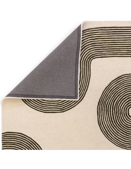 Tappeto Matrix 86 Arches Forest in lana naturale, design moderno e geometrico, perfetto per soggiorni contemporanei e ambienti