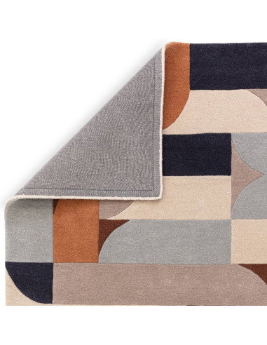 Tappeto Matrix 88 Klotski Terracotta: design moderno e comfort in lana naturale, perfetto tra i tappeti contemporanei soggiorno