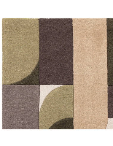 Tappeto Matrix 90 Klotski Sage: design moderno e geometrico, perfetto per soggiorni contemporanei moderni, elegante e artigiana