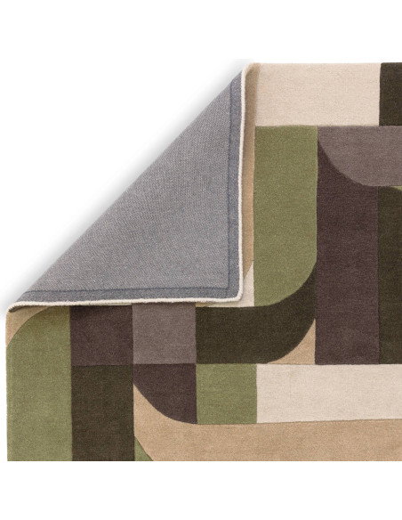 Tappeto Matrix 90 Klotski Sage: design moderno e geometrico, perfetto per soggiorni contemporanei moderni, elegante e artigiana