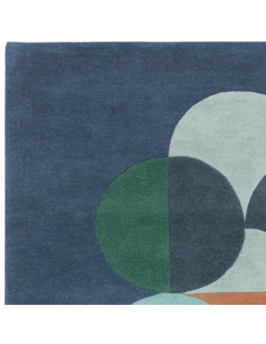 Tappeto Matrix 91 Statement Navy: design geometrico e lana naturale per tappeti contemporanei soggiorno eleganti e resistenti.