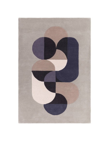 Elevate your space with the Matrix 92 Statement Grey, a modern designer rug featuring geometric elegance and plush, durable woo