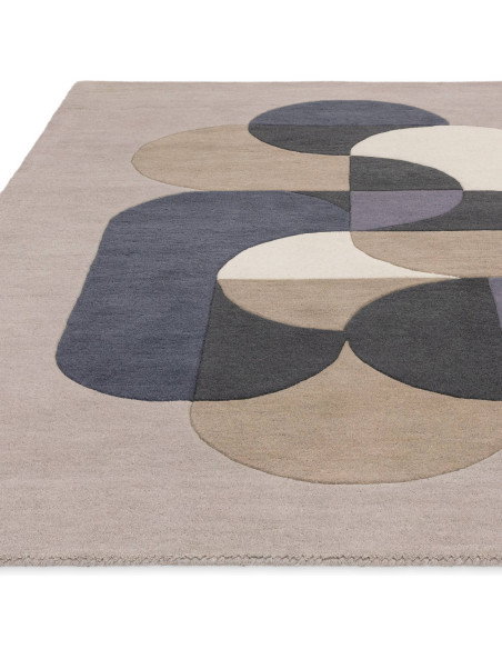 Elevate your space with the Matrix 92 Statement Grey, a modern designer rug featuring geometric elegance and plush, durable woo
