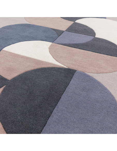 Elevate your space with the Matrix 92 Statement Grey, a modern designer rug featuring geometric elegance and plush, durable woo