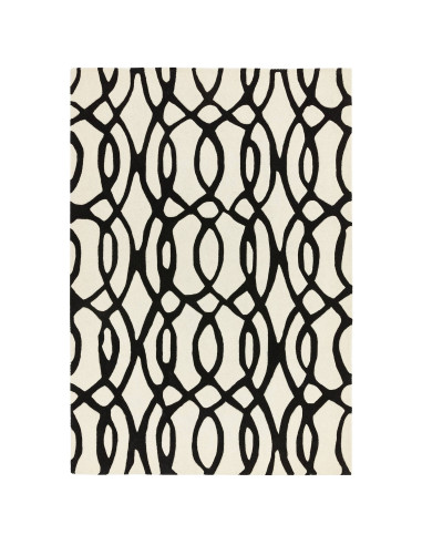 Tappeto Matrix MAX35 Wire White: design moderno e geometrico in lana naturale, perfetto per tappeti contemporanei soggiorno ele