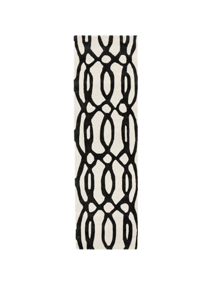 Tappeto Matrix MAX35 Wire White: design moderno e geometrico in lana naturale, perfetto per tappeti contemporanei soggiorno ele