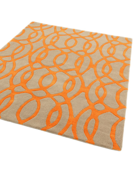 Tappeto Matrix MAX37 Wire Orange: design moderno e materiali naturali per un tocco unico nei tappeti contemporanei soggiorno. M