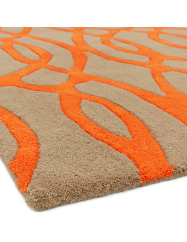 Tappeto Matrix MAX37 Wire Orange: design moderno e materiali naturali per un tocco unico nei tappeti contemporanei soggiorno. M