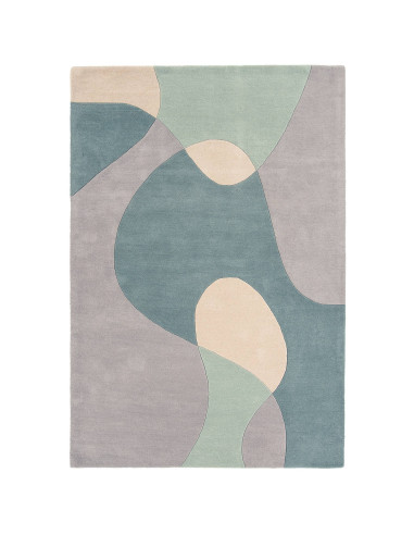 Elevate your home with the Matrix MAX56 Arc Sky, a modern designer rug featuring geometric elegance and plush natural wool for