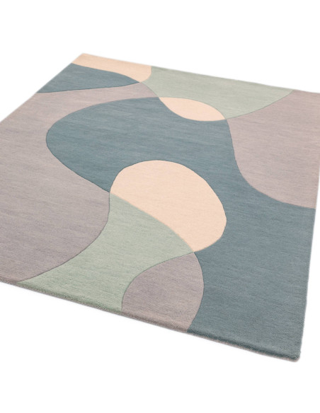 Elevate your home with the Matrix MAX56 Arc Sky, a modern designer rug featuring geometric elegance and plush natural wool for