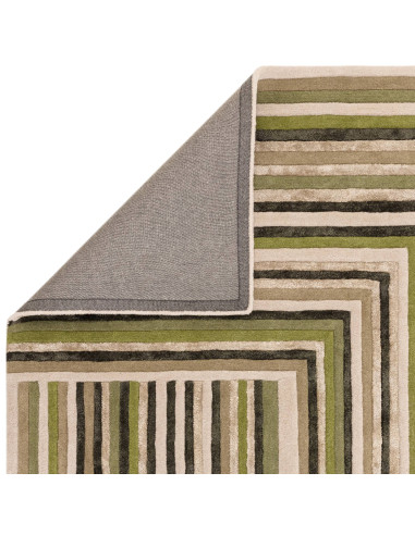 Elevate your space with the Matrix Network Forest rug, a modern designer rug featuring geometric elegance and plush natural fib