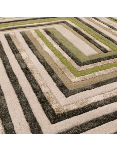 Tappeto Matrix Network Forest: design geometrico e morbidezza per un soggiorno moderno e accogliente. Perfetto tra i tappeti co