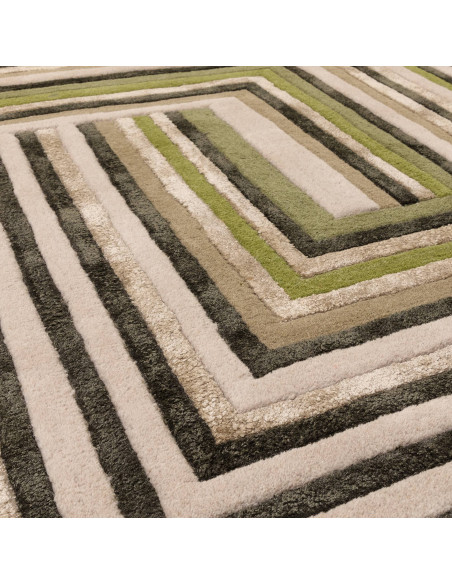 Tappeto Matrix Network Forest: design geometrico e morbidezza per un soggiorno moderno e accogliente. Perfetto tra i tappeti co