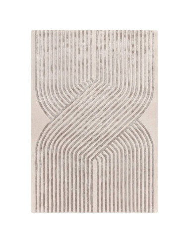 Elevate your space with the Matrix Solsitice Ivory, a modern designer rug featuring geometric elegance and a luxurious wool-vis