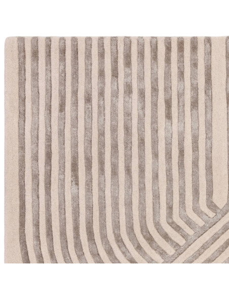 Elevate your space with the Matrix Solsitice Ivory, a modern designer rug featuring geometric elegance and a luxurious wool-vis