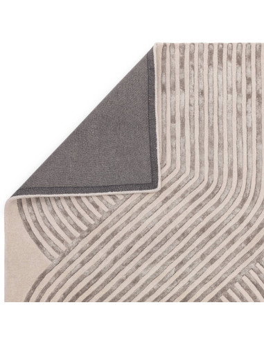 Elevate your space with the Matrix Solsitice Ivory, a modern designer rug featuring geometric elegance and a luxurious wool-vis