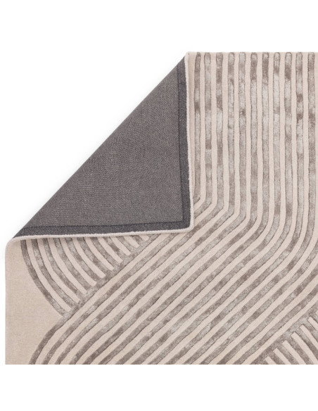 Elevate your space with the Matrix Solsitice Ivory, a modern designer rug featuring geometric elegance and a luxurious wool-vis