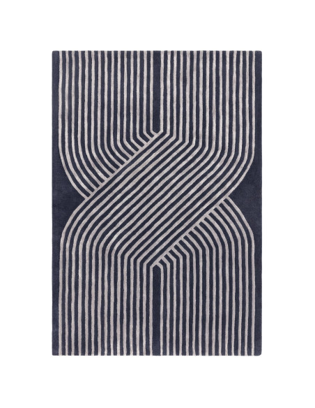 Tappeto Matrix Solsitice Navy: design moderno e materiali naturali per un soggiorno elegante e contemporaneo. Perfetto tra i ta