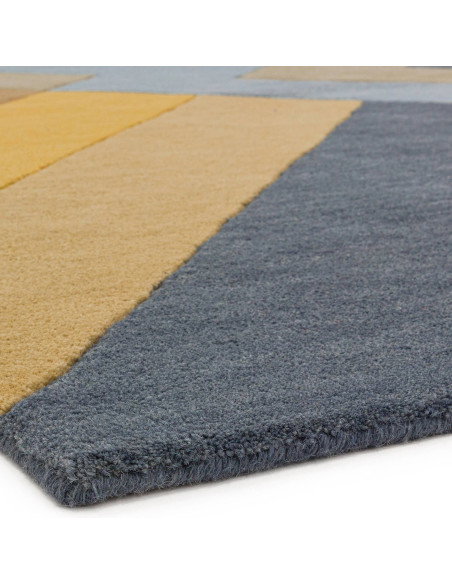 Elevate your home with the Reef RF02 Big Zig Ochre Grey, a modern designer rug featuring bold geometric patterns and plush natu