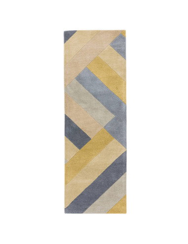 Elevate your home with the Reef RF02 Big Zig Ochre Grey, a modern designer rug featuring bold geometric patterns and plush natu