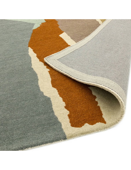 Tappeto Reef RF14 Abstract Multi in lana naturale, design moderno e geometrico, perfetto per ambienti raffinati e tappeti conte