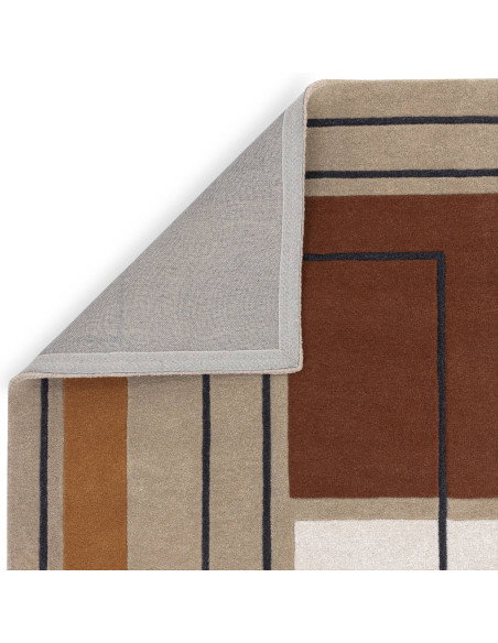 Elevate your space with the Reef RF20 Outline Terracotta, a modern designer rug featuring geometric elegance and plush natural