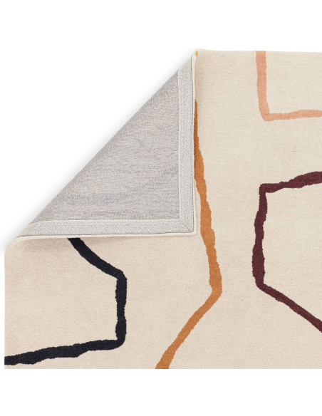 Elevate your space with the Reef RF22 Linear Multi, a modern designer rug featuring an abstract geometric pattern in durable, s