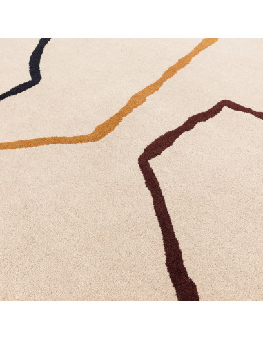 Elevate your space with the Reef RF22 Linear Multi, a modern designer rug featuring an abstract geometric pattern in durable, s