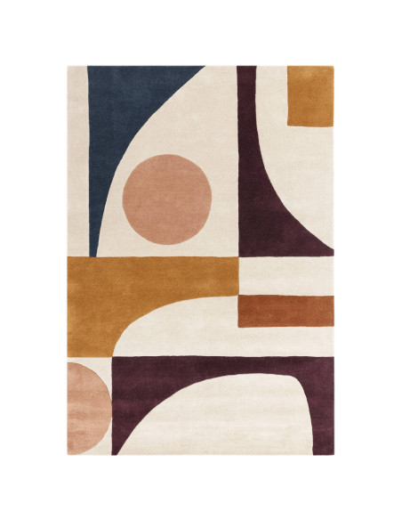 Elevate your space with the Reef RF23 Connect Multi, a modern designer rug featuring a bold geometric pattern and plush natural