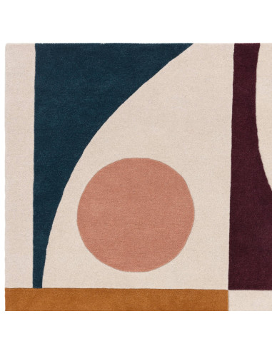 Elevate your space with the Reef RF23 Connect Multi, a modern designer rug featuring a bold geometric pattern and plush natural