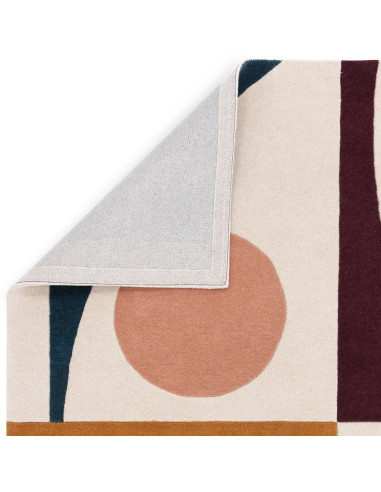 Tappeto Reef RF23 Connect Multi in lana naturale, design geometrico moderno, perfetto per ambienti contemporanei soggiorno eleg