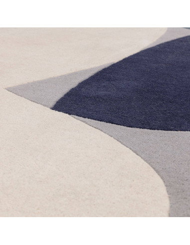 Elevate your space with the Reef RF25 Mid Century Teal, a modern designer rug featuring abstract geometric patterns in soothing