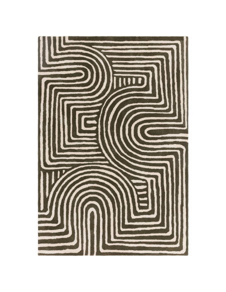 Elevate your space with the Reef RF30 Curve Forest, a modern designer rug featuring geometric elegance and plush, durable natur