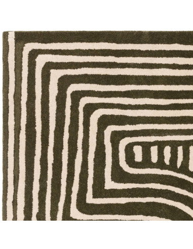Elevate your space with the Reef RF30 Curve Forest, a modern designer rug featuring geometric elegance and plush, durable natur
