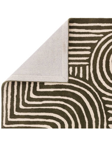 Tappeto Reef RF30 Curve Forest: design geometrico e materiali naturali per un soggiorno moderno, elegante e accogliente. Qualit