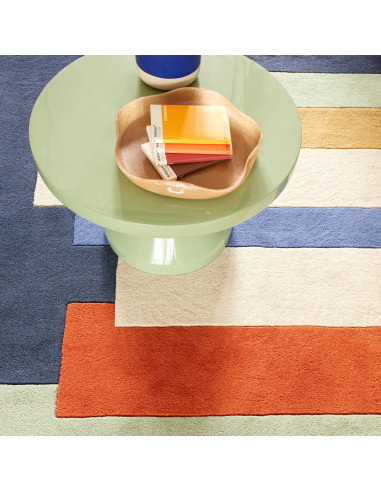 Elevate your space with the Reef RF33 Stacks Multi, a modern designer rug featuring bold geometric patterns and plush natural w