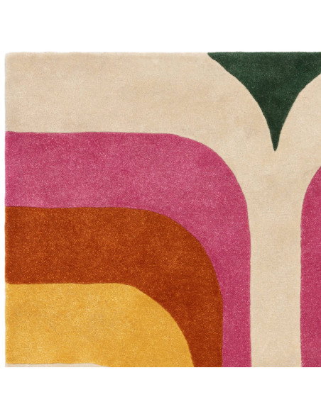 Add vibrant retro charm with the Romy 01 Retro Pink modern designer rug, featuring a bold geometric pattern and plush, durable