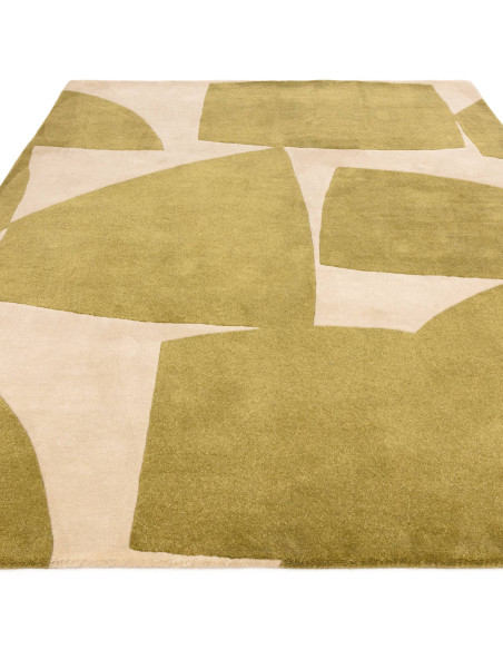 Elevate your space with the Romy 04 Kite Sage, a modern designer rug featuring abstract geometric style in soothing sage and cr
