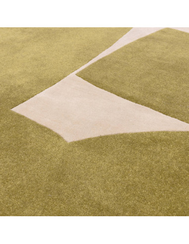 Elevate your space with the Romy 04 Kite Sage, a modern designer rug featuring abstract geometric style in soothing sage and cr