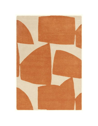 Elevate your space with the Romy 05 Kite Orange, a modern designer rug featuring bold geometric patterns and durable, easy-care