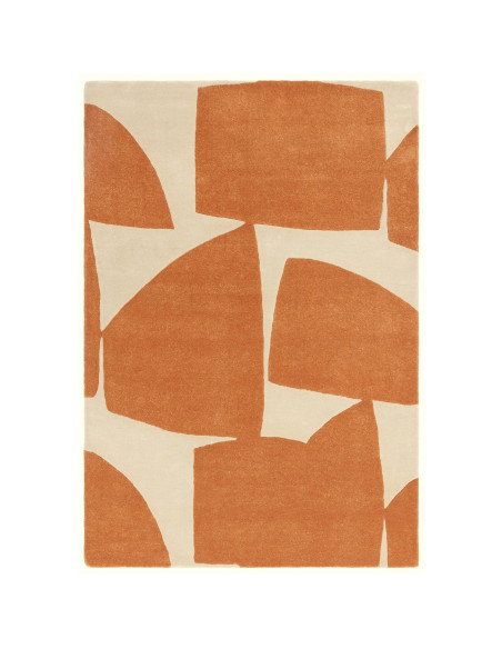 Tappeto Romy 05 Kite Orange: design geometrico moderno, colori caldi e comfort per un soggiorno contemporaneo unico e raffinato